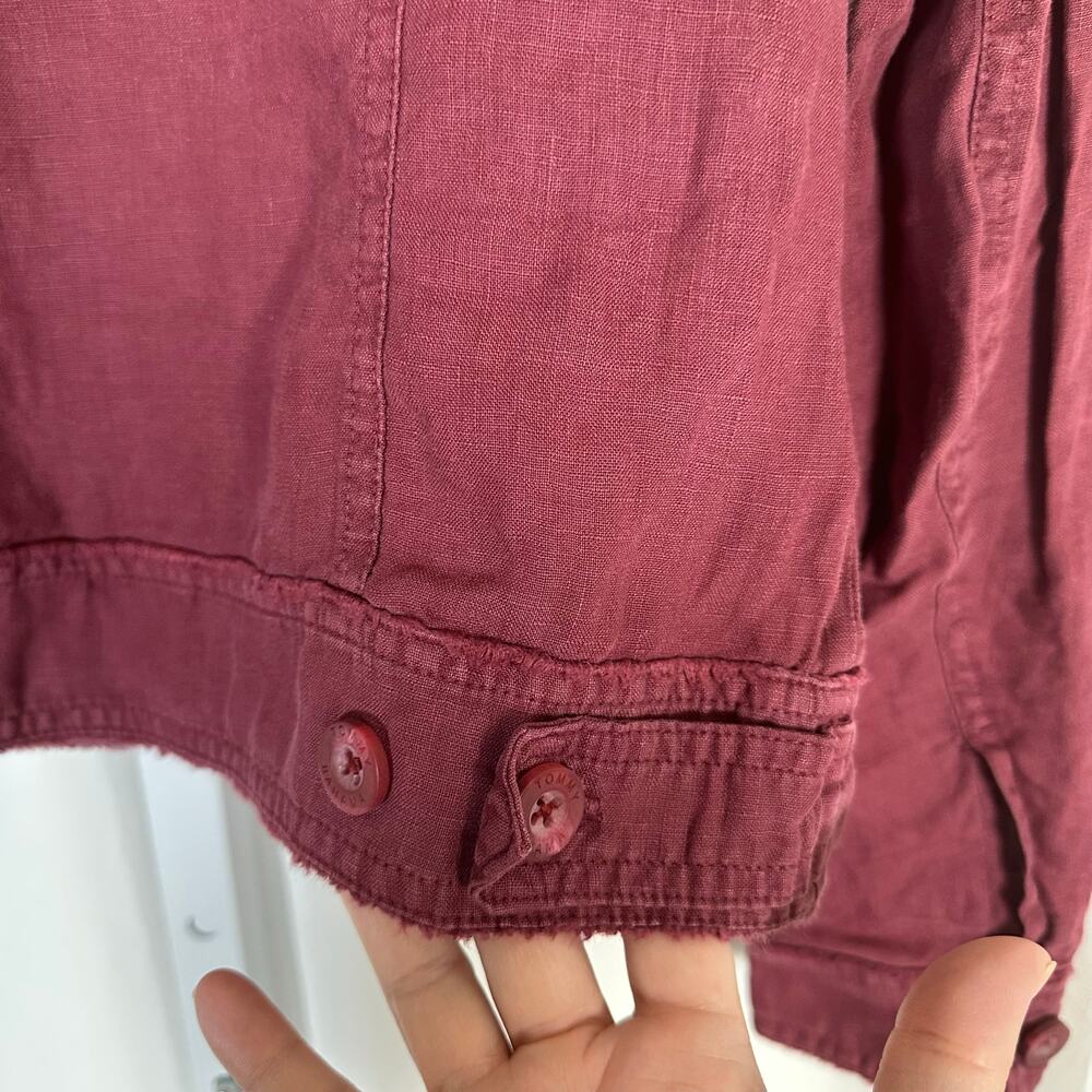 Tommy‎ Bahama Texas A&M Aggies Maroon 100% Linen Jacket Raw Edge Lightweight XS - Picture 6 of 9